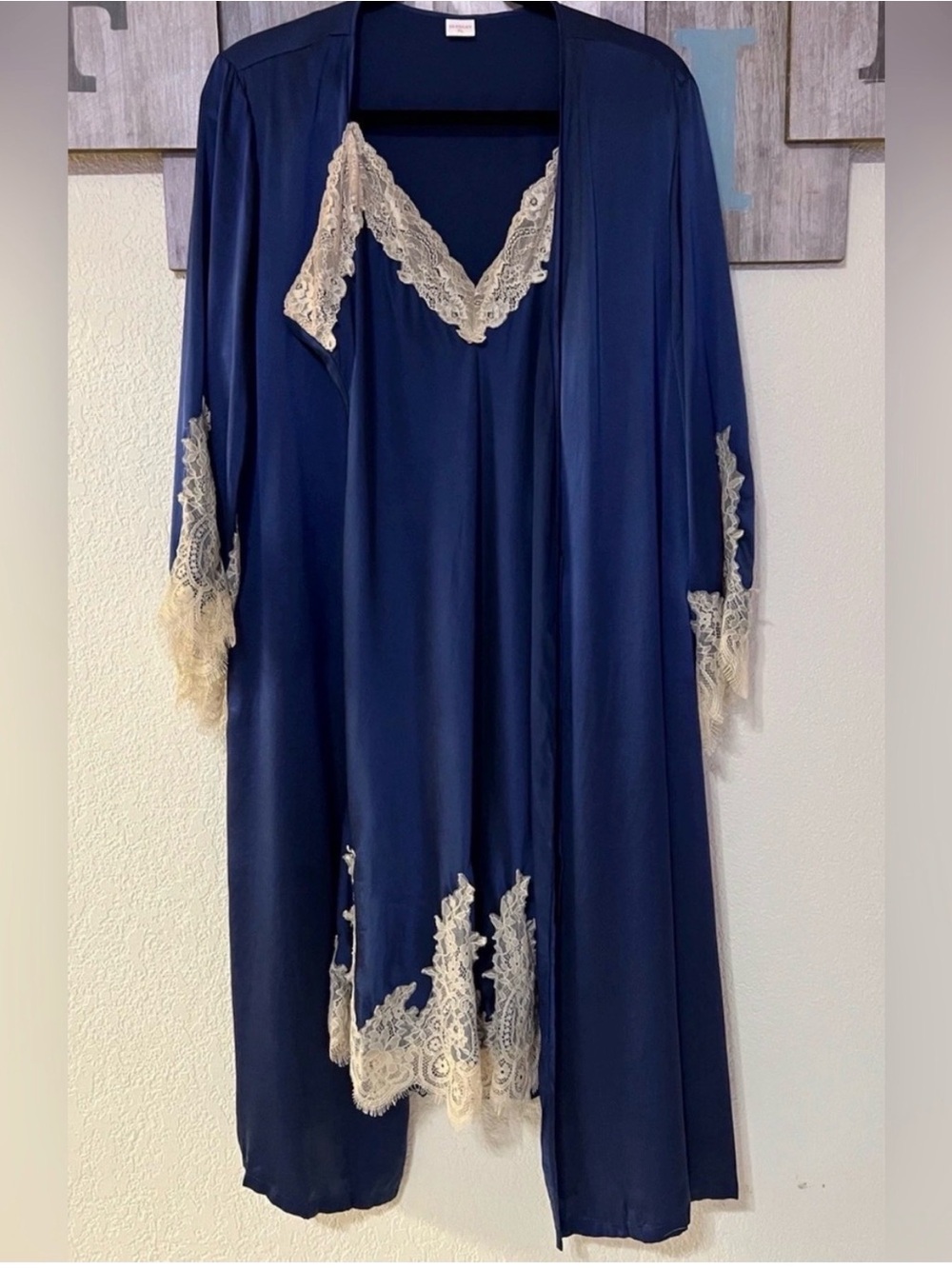 SilkSilky 100% silk nightgown & robe 2-piece set